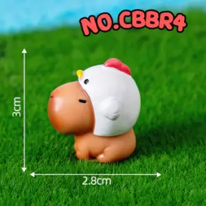 โมเดลจิ๋ว คาปิบาร่า Capybara ใส่หมวก